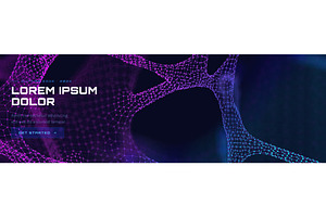 Abstract brain ai with 3d