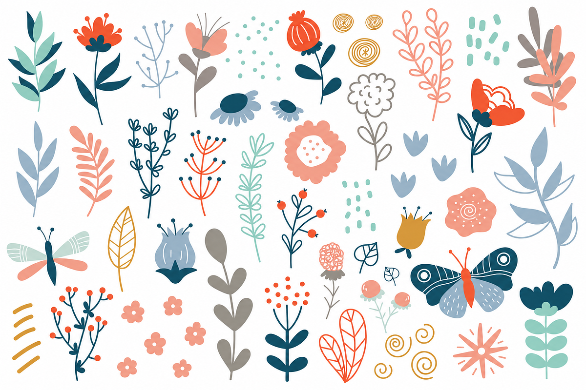 Hand Drawn Nature – 125 Elements, a Decorative Illustration by Anna Studio (Photo 8 of 11)
