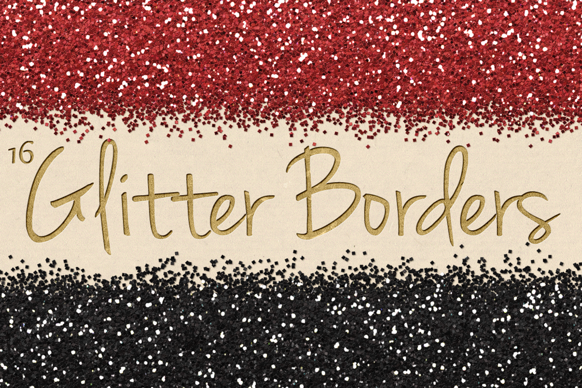 Digital Glitter Borders Clipart Pack, an Object Graphic by Paper Element (Photo 2 of 5)