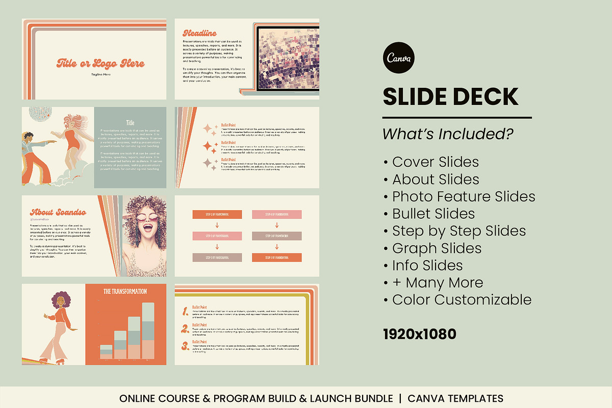 Retro Roller Disco Canva Mega Pack, a Social Media Template by WorkShy Studio (Photo 5 of 24)