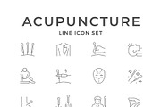 Set line icons of acupuncture, an Outline Icon by motorama (Thumbnail 1 of 2)