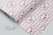 Cute Deers Card and Pattern, a Pattern Graphic by SirenaArt (Thumbnail 8 of 13)