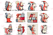 Cozy Christmas Squirrel Clipart, an Illustration by Markicha Art (Thumbnail 5 of 6)