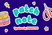 Patch Note - Chubby Kids Font, a Sans Serif Font by Modestype Studio (Thumbnail 1 of 10)