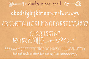 Dusky Pines Font Duo Illustrations