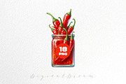 Sexy men & women hot pepper clipart, an Object Graphic by DigitalDream (Thumbnail 4 of 4)