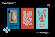 Botanical Vases Illustration Set, a Decorative Illustration by dicreate (Thumbnail 10 of 18)