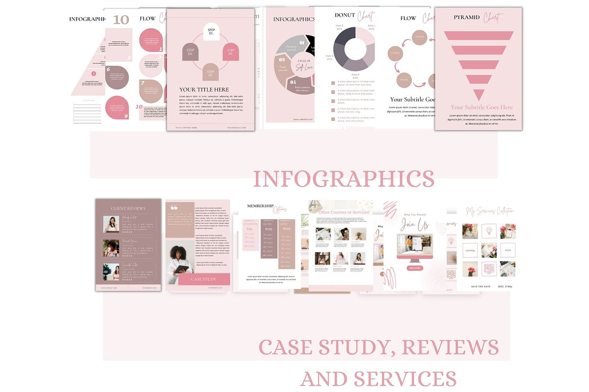 Blush Pink ebook template, workbook, a Books & Magazine Mockup by Millennials Marketing (Photo 6 of 9)