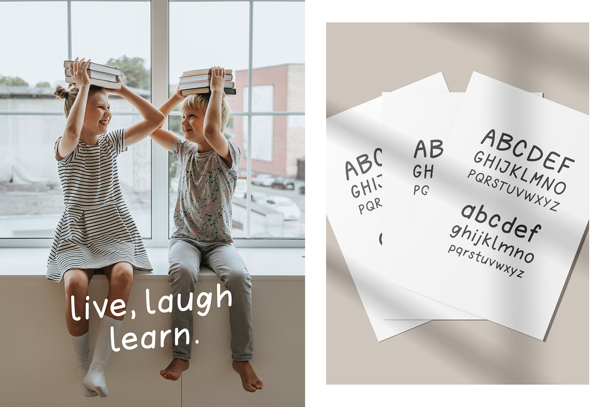 Fresh Pen | Modern School Font, a Sans Serif Font by Vikam Media (Photo 2 of 9)