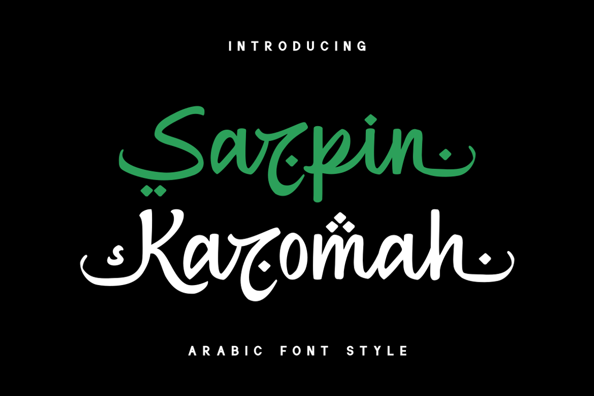 Sarpin Karomah - Arabic Font Style, a Script Font by GFRcreative (Photo 1 of 8)