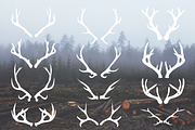 Deer Antlers - 12 Hand Drawn Vectors, an Animal Illustration by cardcandy (Thumbnail 1 of 2)