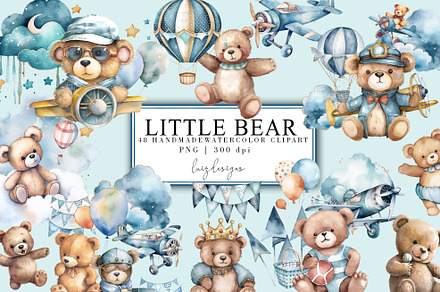 Little BEAR Watercolor animal, an Animal Illustration by Luiz da Rolt