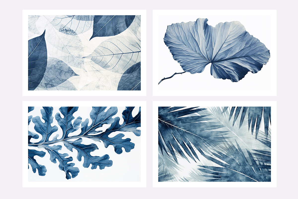 Cyle Collection · Blue Tone Leaves, a Background Graphic by milatovar (Photo 3 of 32)