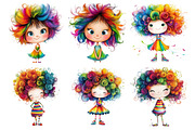 Watercolor quirky summer girl clipar, an Illustration by SinaCreation (Thumbnail 5 of 11)