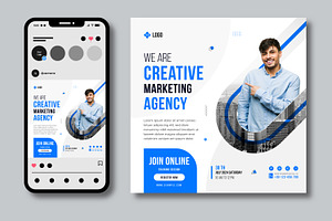 Business Social Media Post Layout, a Social Media Template by MightyDesign