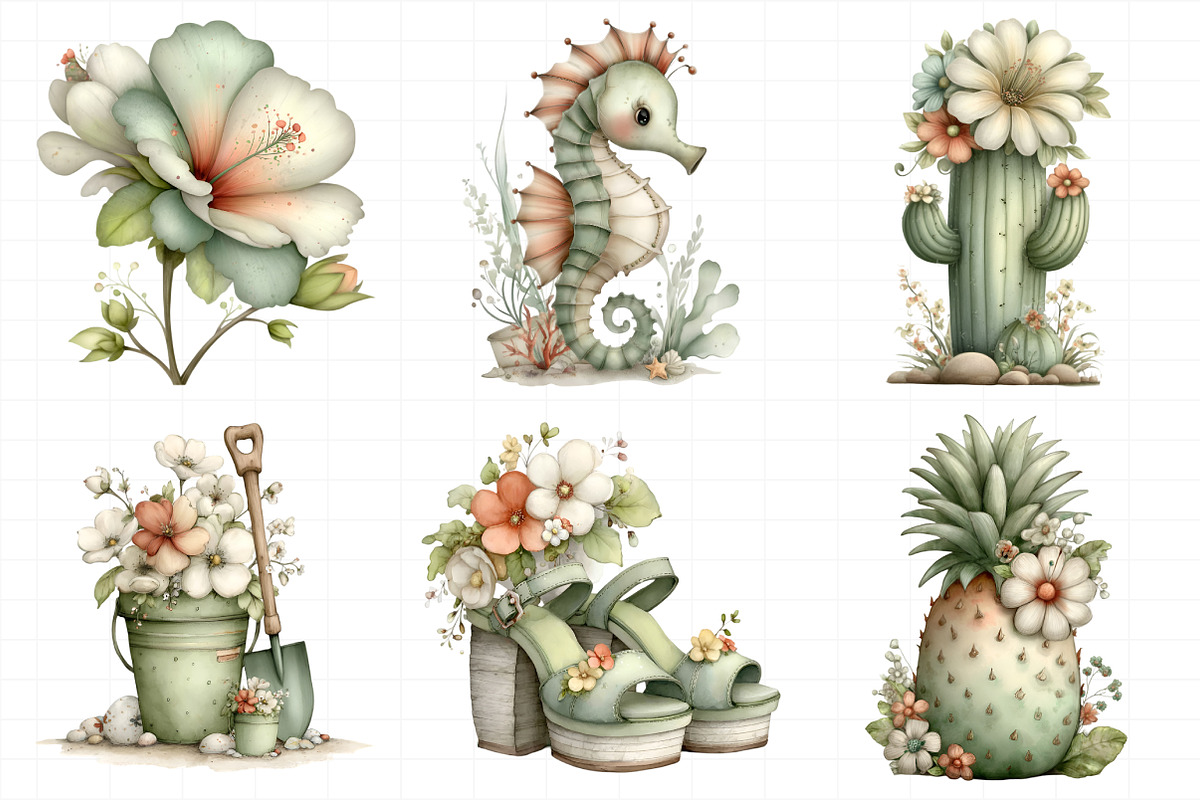 Whimsical Summer Clipart, an Illustration by Daily.Designs (Photo 6 of 7)