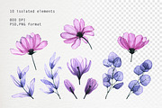 Transparent flora. Watercolor set, a Decorative Illustration by Ola_Vola (Thumbnail 2 of 10)