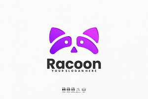 Racoon Modern Logo Design