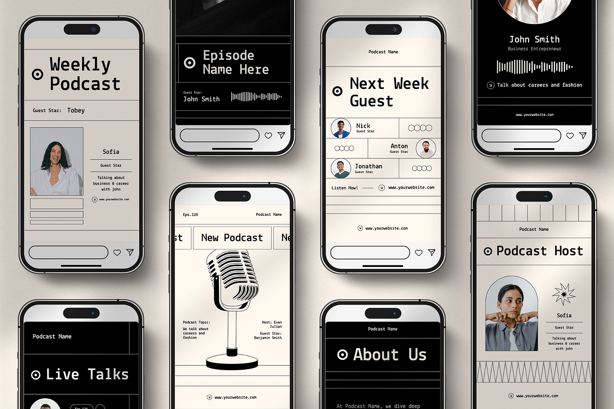 120 Podcast Instagram Template, a Social Media Template by Branding Victory STD (Photo 5 of 10)