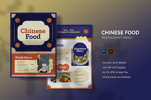Chinese Food - Restaurant Menu, a Print Template by StreaksideStd