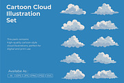 Cartoon Cloud Illustration Set, an Object Illustration by Partikusi Design (Thumbnail 1 of 3)