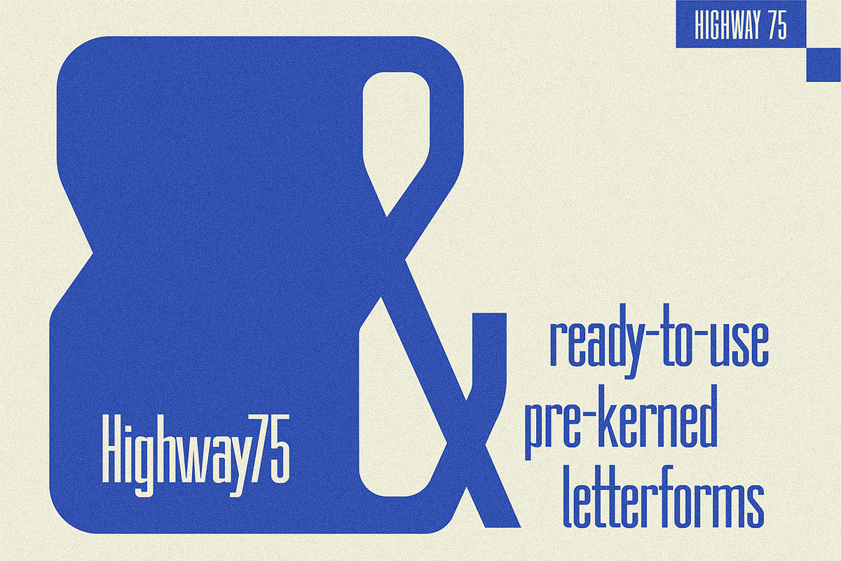 Highway 75 - Condensed Sans-Serif, a Sans Serif Font by Lateral Design (Photo 5 of 16)