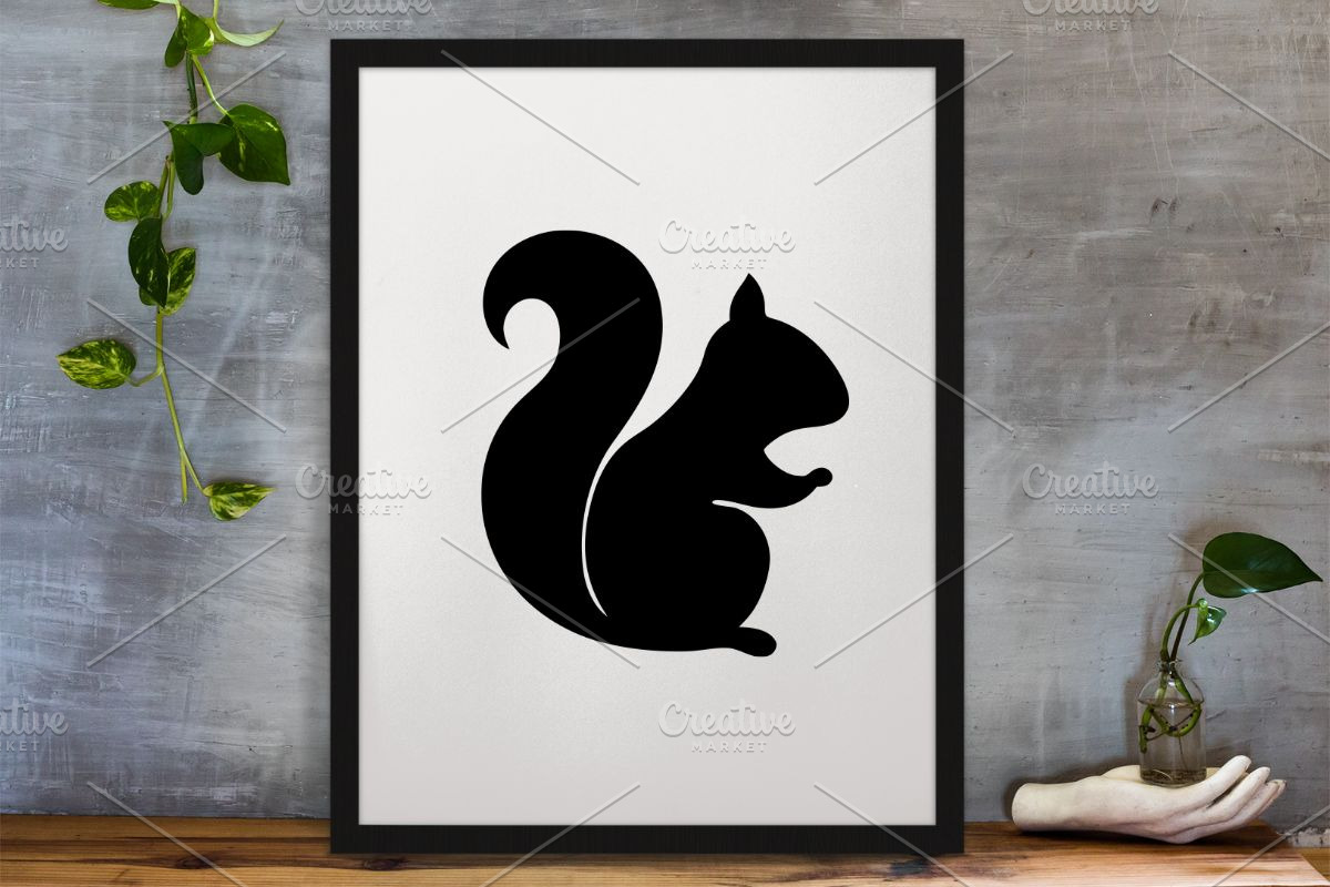 Squirrel Silhouette SVG, an Animal Illustration by newminddesign (Photo 3 of 3)