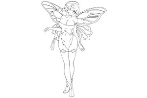 Fairy Line Art Anime