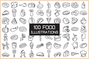 Sketch Food Illustrations Bundle, a Food Illustration by Designfour (Thumbnail 1 of 8)