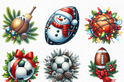 Christmas Sport Balls Sublimation, an Illustration by Craft Nest (Thumbnail 3 of 6)