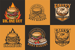 Fruits bakery Pizza and burger logo, a Branding & Logo Template by Billah Hub