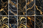 Black Gold Marble Seamless Textures, a Texture Graphic by BrushstrokeArtGB (Thumbnail 8 of 12)