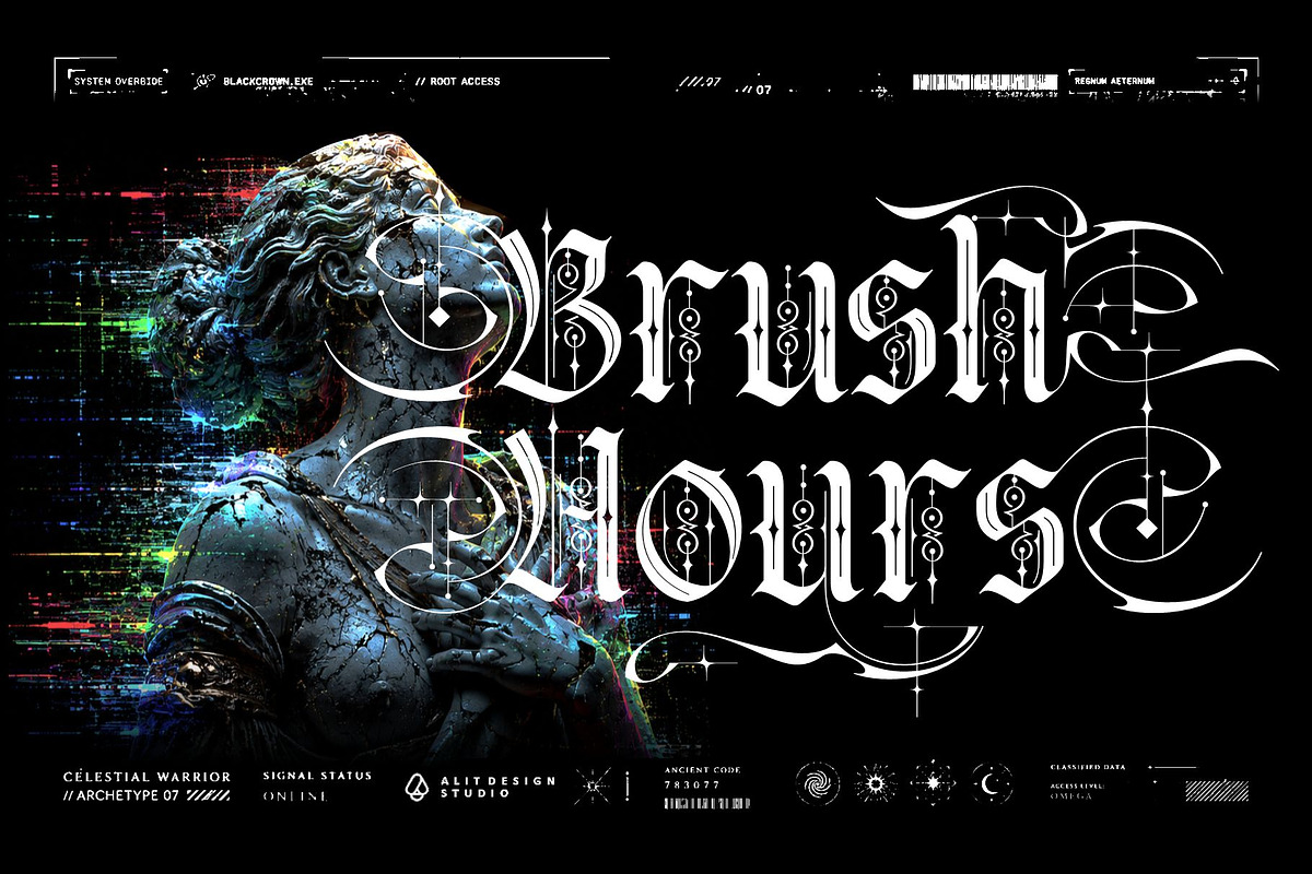 Kraken Gothic Typeface, a Blackletter Font by alit design (Photo 16 of 20)