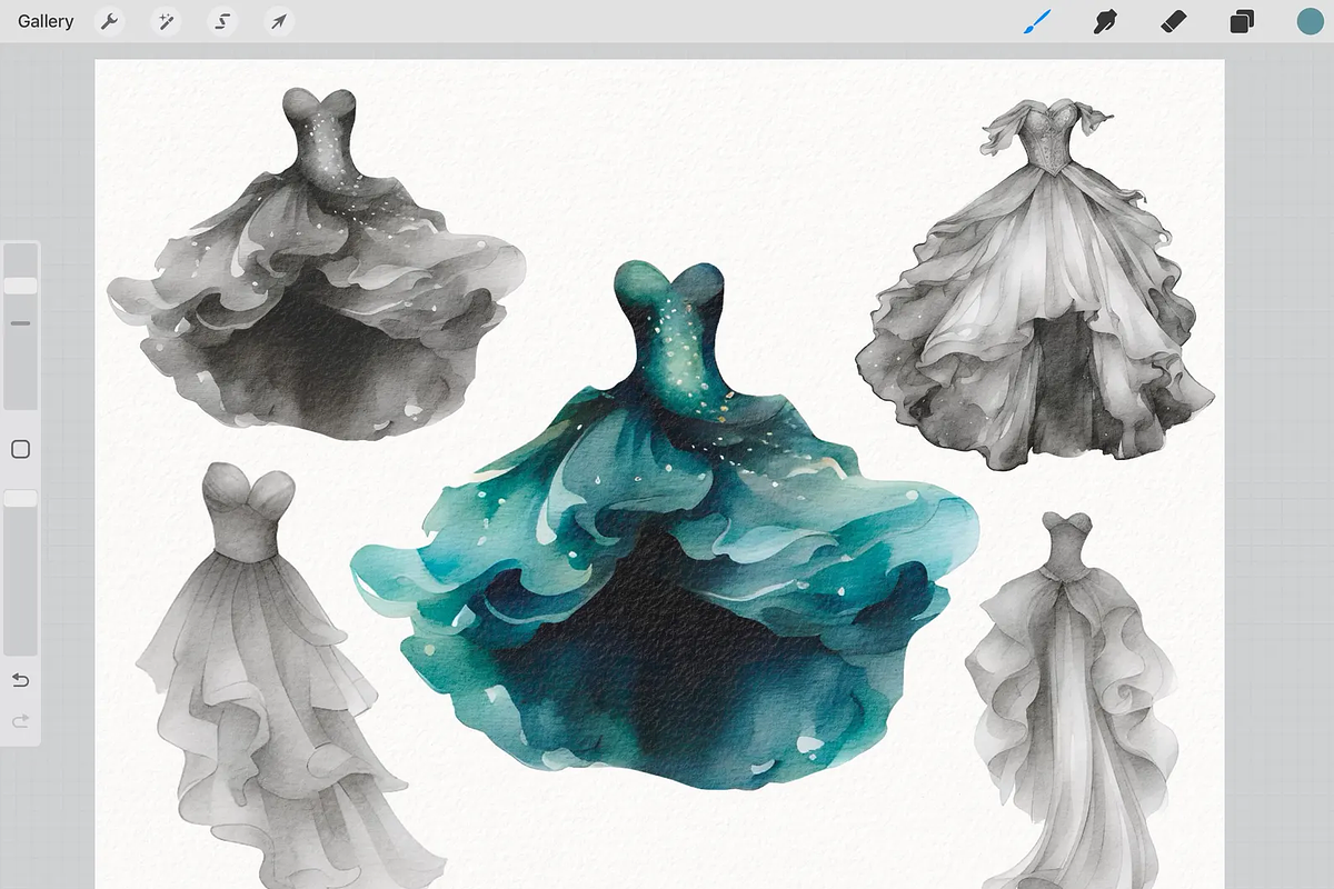 1000+ DRESS PROCREATE STAMPS, a Brush Add-On by BeeRubby (Photo 3 of 9)