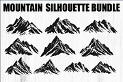 Mountain Tree Silhouette Bundle, an Object Graphic by balal (Thumbnail 1 of 11)