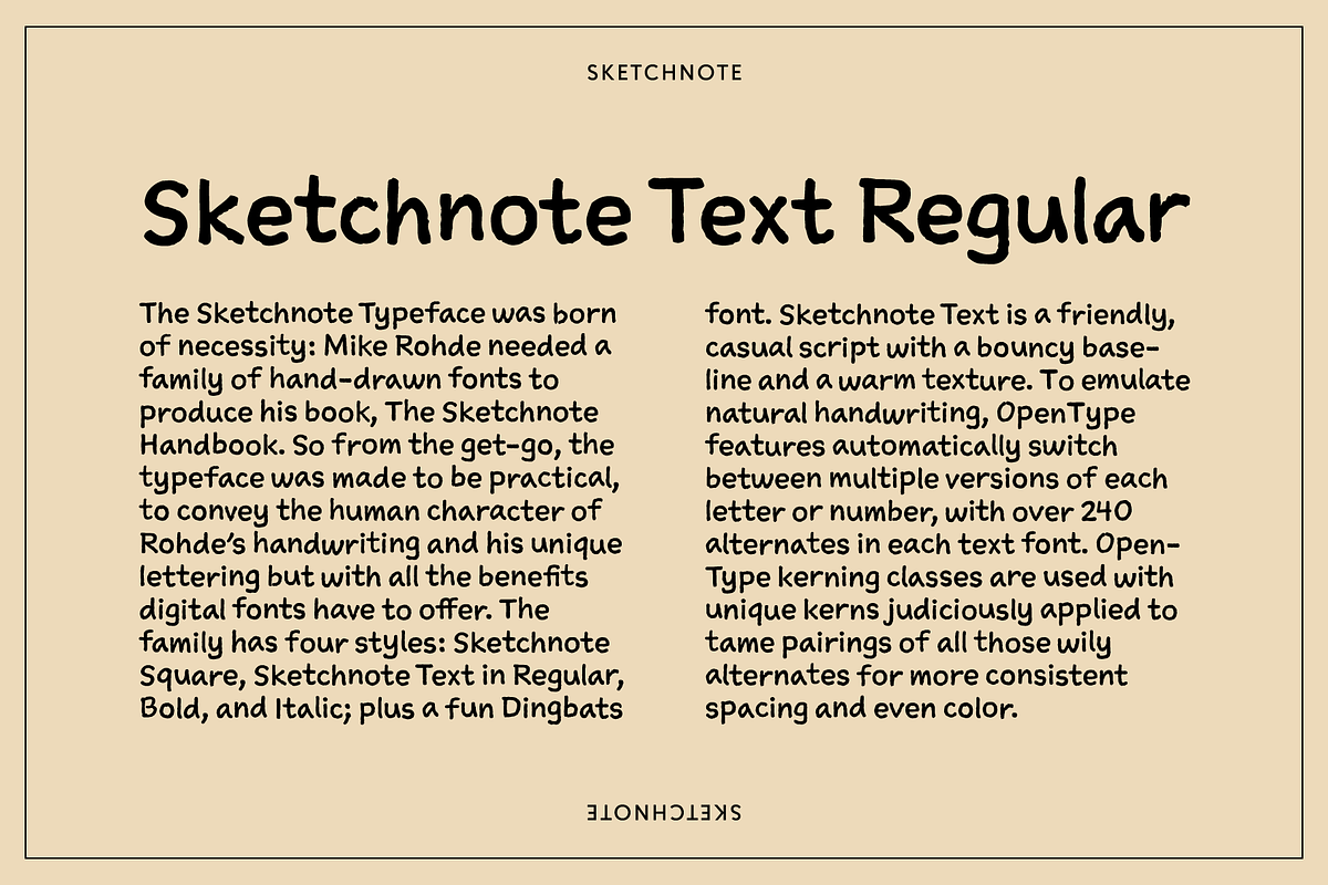 Sketchnote, a Handwritten Font by Delve Fonts (Photo 4 of 7)