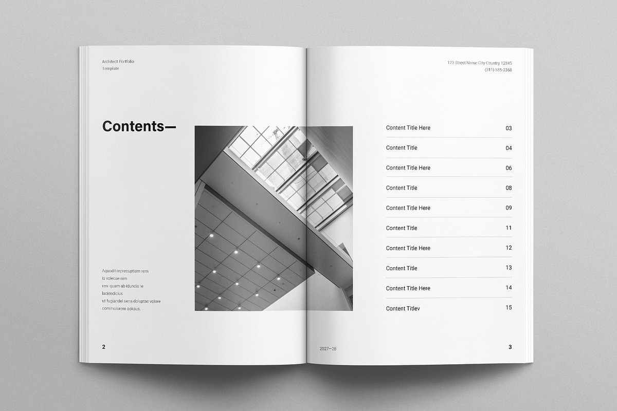 Architecture Portfolio Template, a Brochure Template by E-Type (Photo 2 of 7)