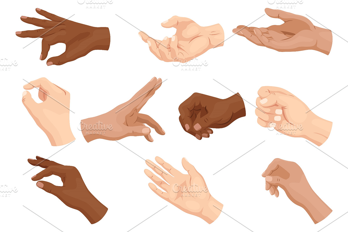 Set of diverse hand gesture, an Object Illustration by Things for designers (Photo 2 of 3)