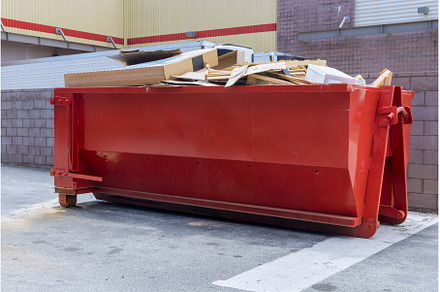 A rubbish removal container on of a, an Industrial Photo by Ungvar Studio