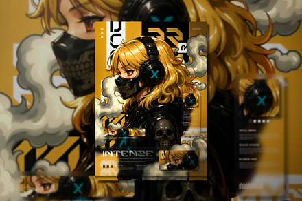 Blonde Hair Flyer Poster Design, a Poster Template by Brainwave