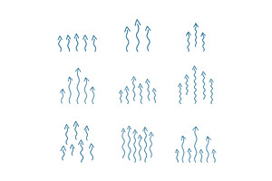 Patterned Wavy Rising Arrows on a, an Illustration by Ilia Design