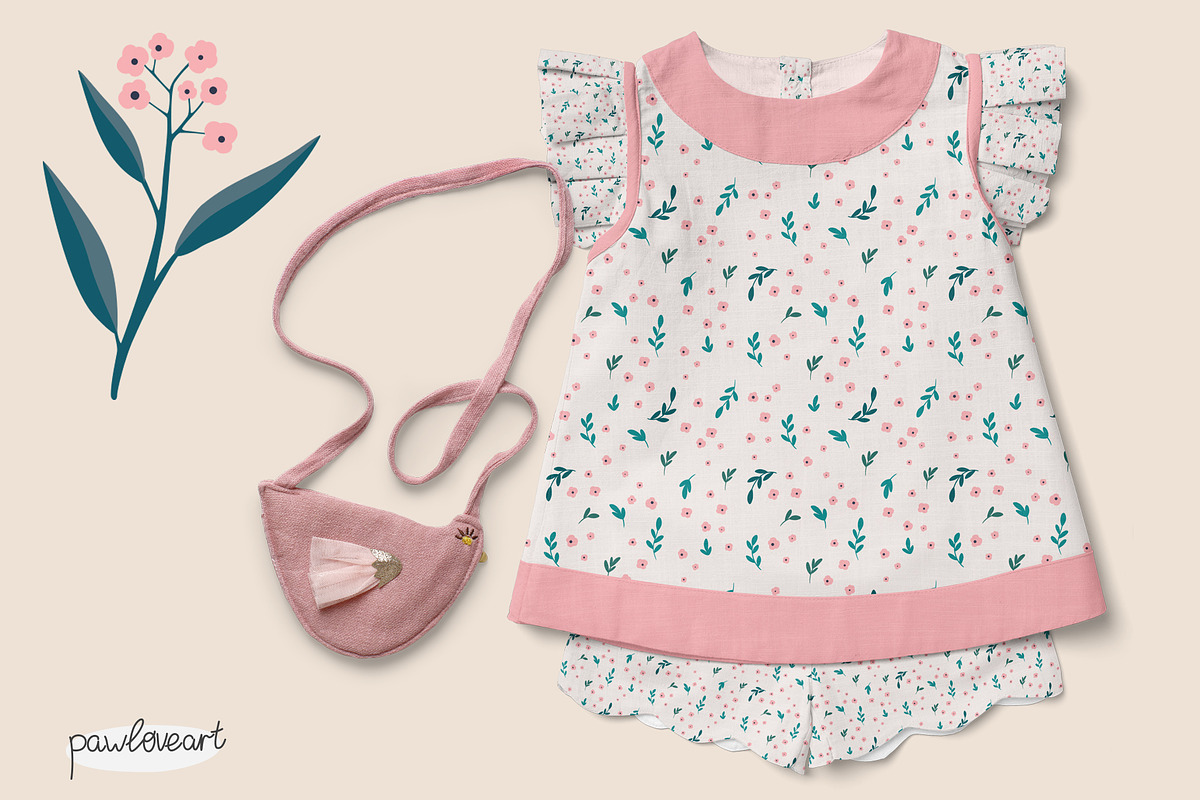 Spring Flowers Collection - Patterns, a Pattern Graphic by PawLoveArt (Photo 4 of 11)