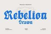 CS Rebelion Drawn, a Blackletter Font by Craft Supply Co. (Thumbnail 1 of 8)