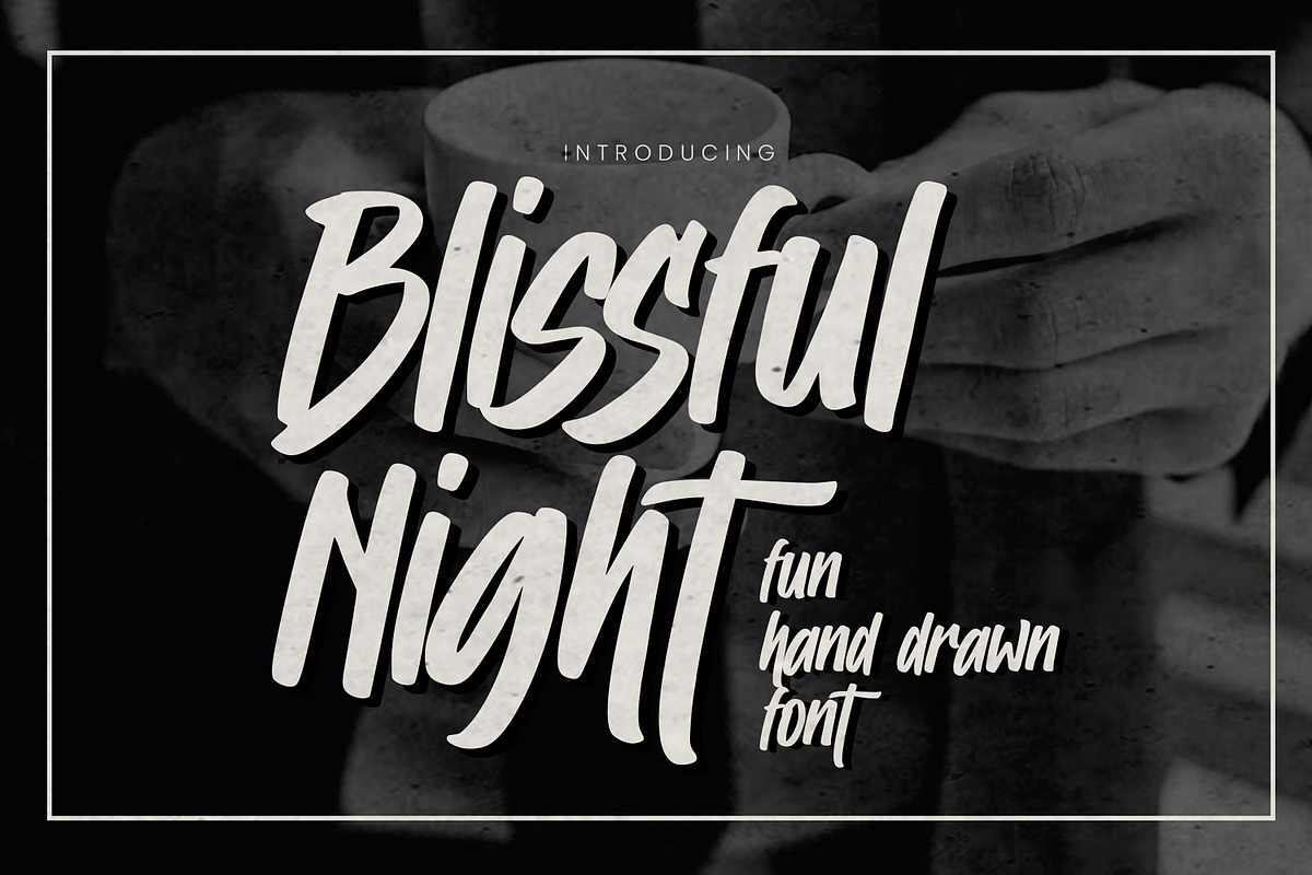 Blissful Night – Quick Brush Font, a Handwritten Font by Gassstype (Photo 1 of 8)