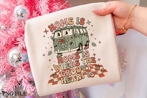 Home Is Where The Groovy Heart Is, a Seasonal Illustration by CrexoraLab