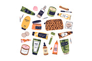 Beauty products set + templates, an Object Illustration by PaperTrident (Thumbnail 4 of 10)