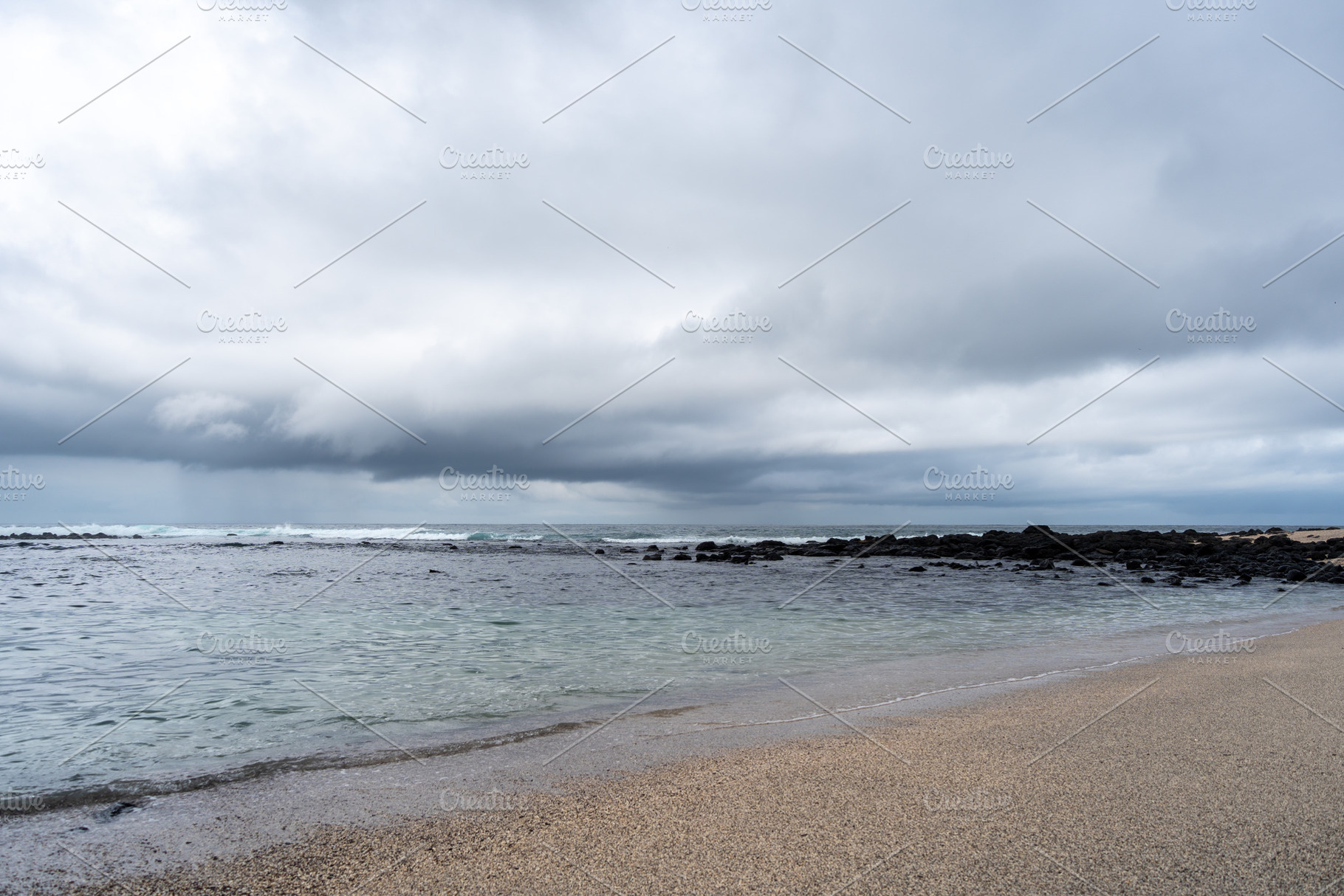 Tranquil Scene at Playa Loberia Beach on San Cristobal, a Nature Photo by GoodGoods