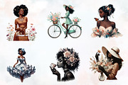 Black Spring Vintage Woman Cliparts, a Person Illustration by RobertsArt (Thumbnail 2 of 9)
