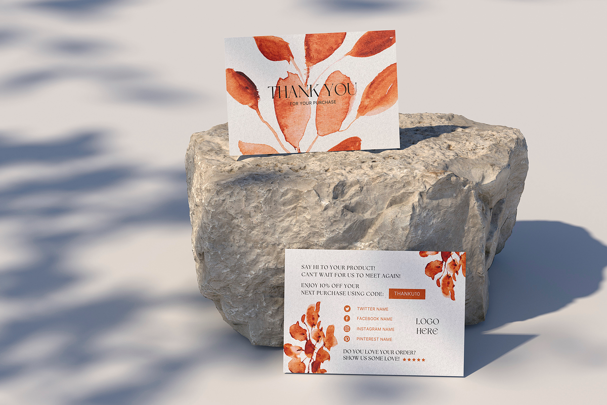 Minimalist Thank You Card Template, a Card Template by INRASSION (Photo 1 of 5)