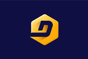 Gold Hexagon D Letter Logo, a Branding & Logo Template by BlackSweet_Studio (Thumbnail 2 of 2)